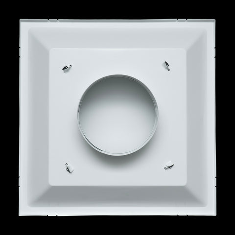 24 x 24-inch White Steel T-bar plaque diffuser, rear view