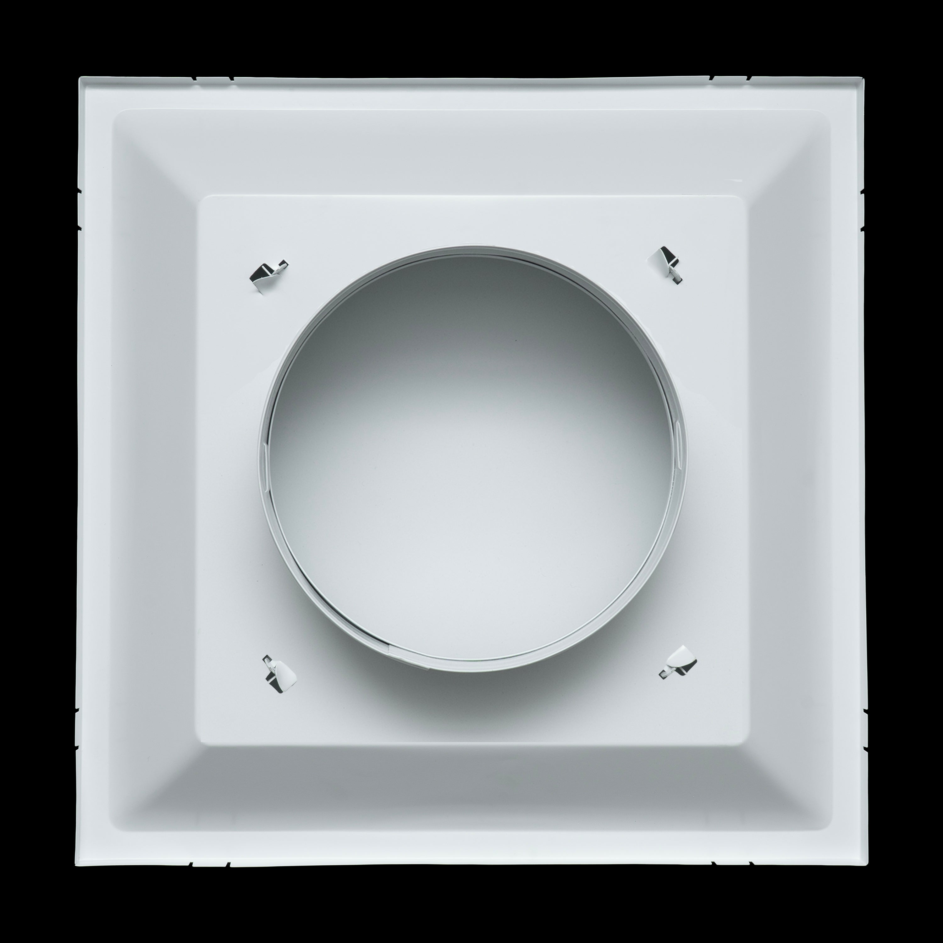 24 x 24-inch White Steel T-bar plaque diffuser, rear view