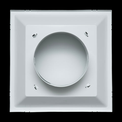 24 x 24-inch White Steel T-bar plaque diffuser, rear view