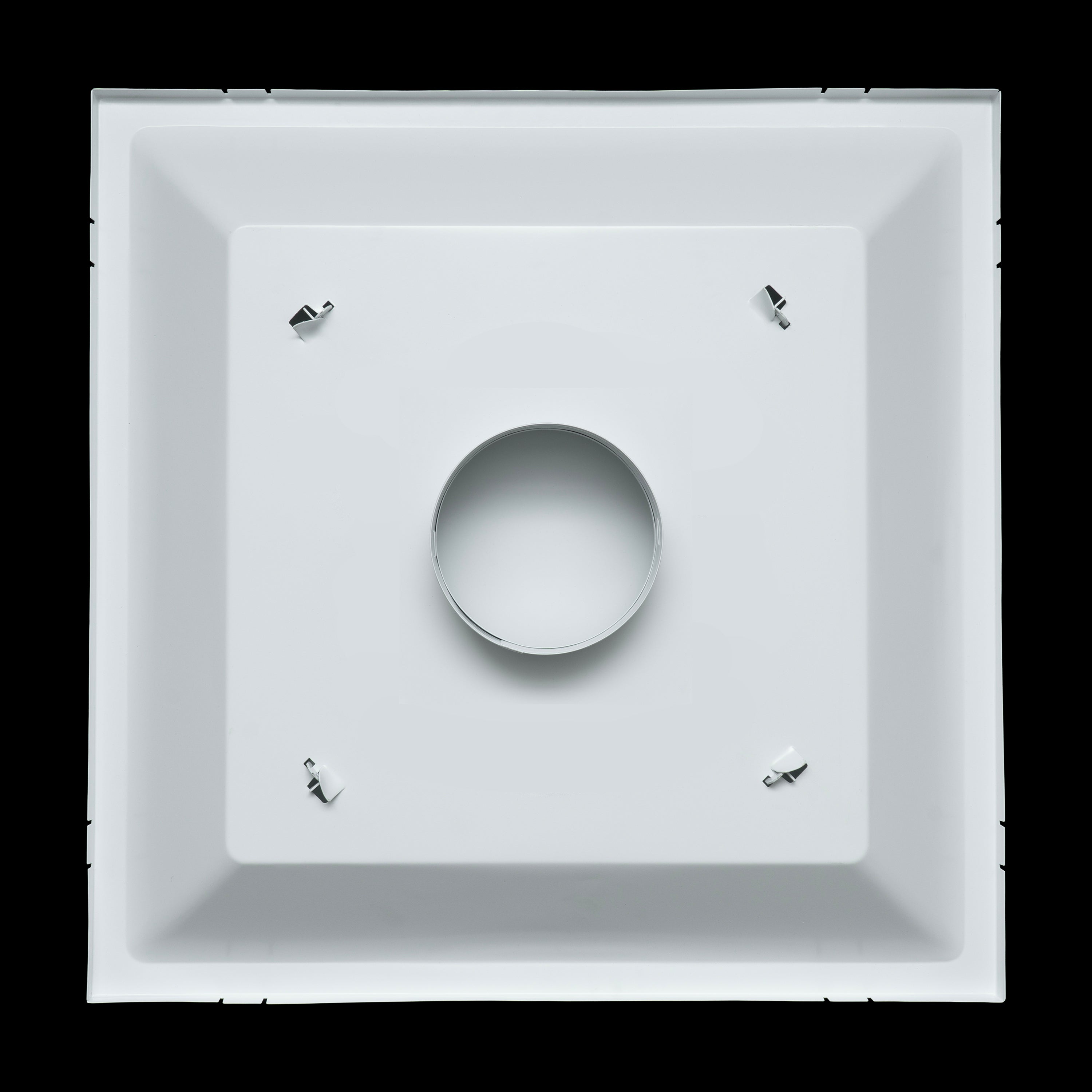 24 x 24-inch White Steel T-bar plaque diffuser, rear view