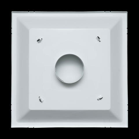 24 x 24-inch White Steel T-bar plaque diffuser, rear view