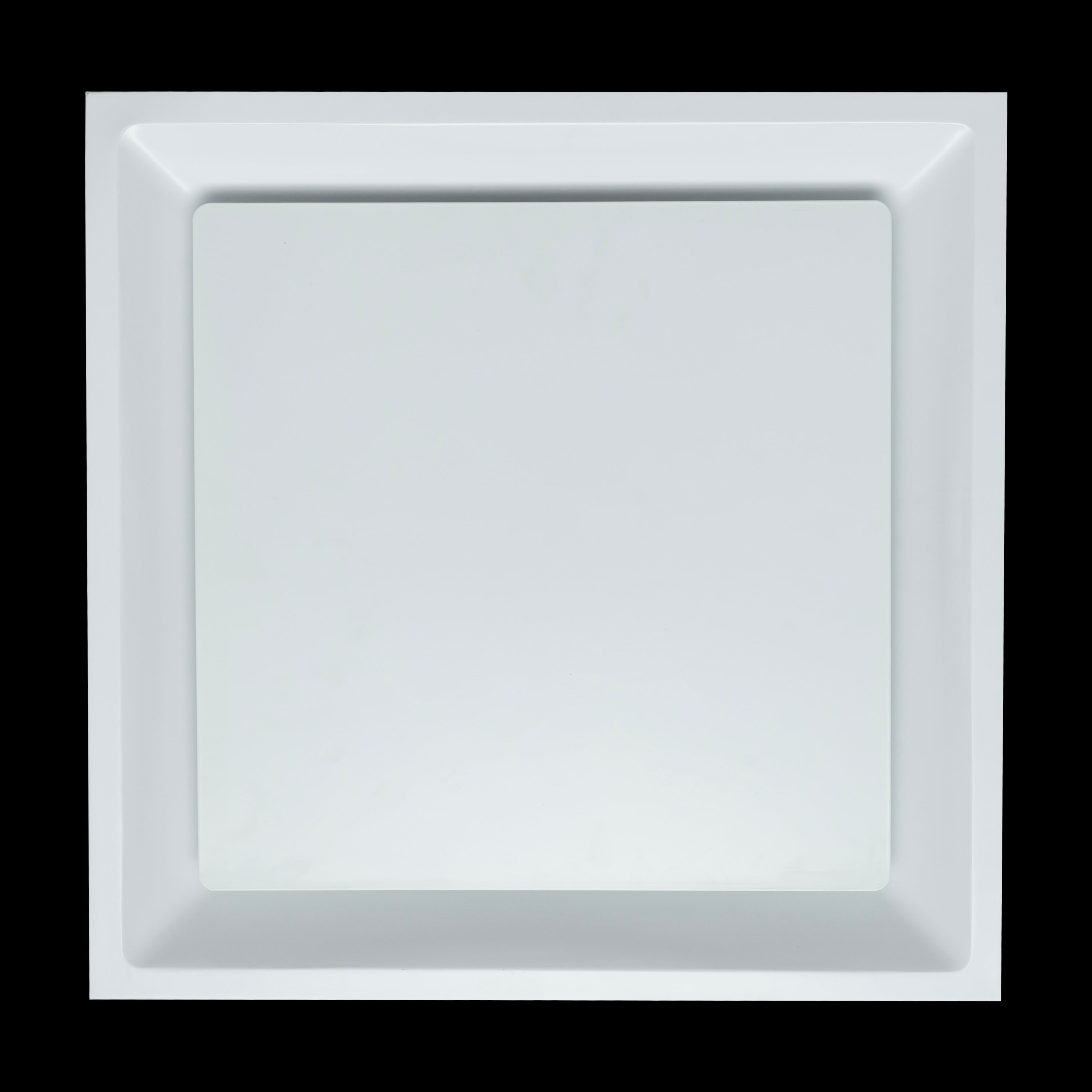 24 x 24-inch White Steel T-bar plaque diffuser, front view