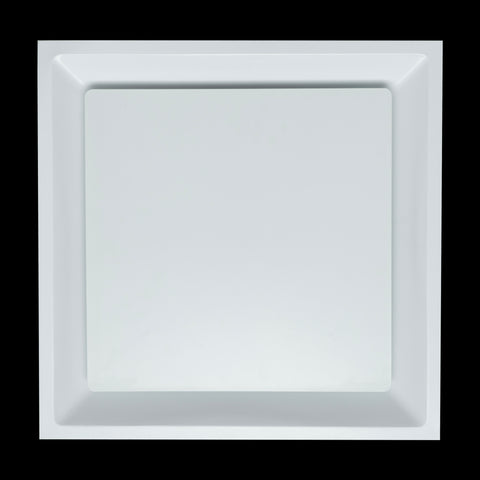 24 x 24-inch White Steel T-bar plaque diffuser, front view