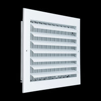 Fits 12x8 Duct Opening Aluminum 1-Way Adjustable Air Supply Grille by Handua | Curved Blade Register Vent Cover for Sidewall & Ceiling | White | Outer Size: 13.75" X 9.75"