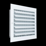 12x8 Aluminum 1-WAY Adjustable Air Supply Register for Sidewall and Ceiling | White | Outer Dimensions: 13-3/4"W X 9-3/4"H