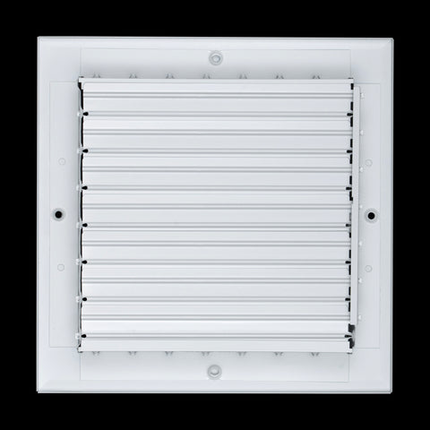 Handua Aluminum Adjustable Air Supply Grille | 1 WAY Register Vent Cover Grill for Sidewall and Ceiling