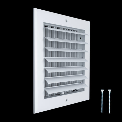 Handua Aluminum Adjustable Air Supply Grille | 1 WAY Register Vent Cover Grill for Sidewall and Ceiling