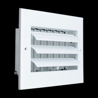 Fits 8x4 Duct Opening Aluminum 1-Way Adjustable Air Supply Grille by Handua | Curved Blade Register Vent Cover for Sidewall & Ceiling | White | Outer Size: 9.75" X 5.75"