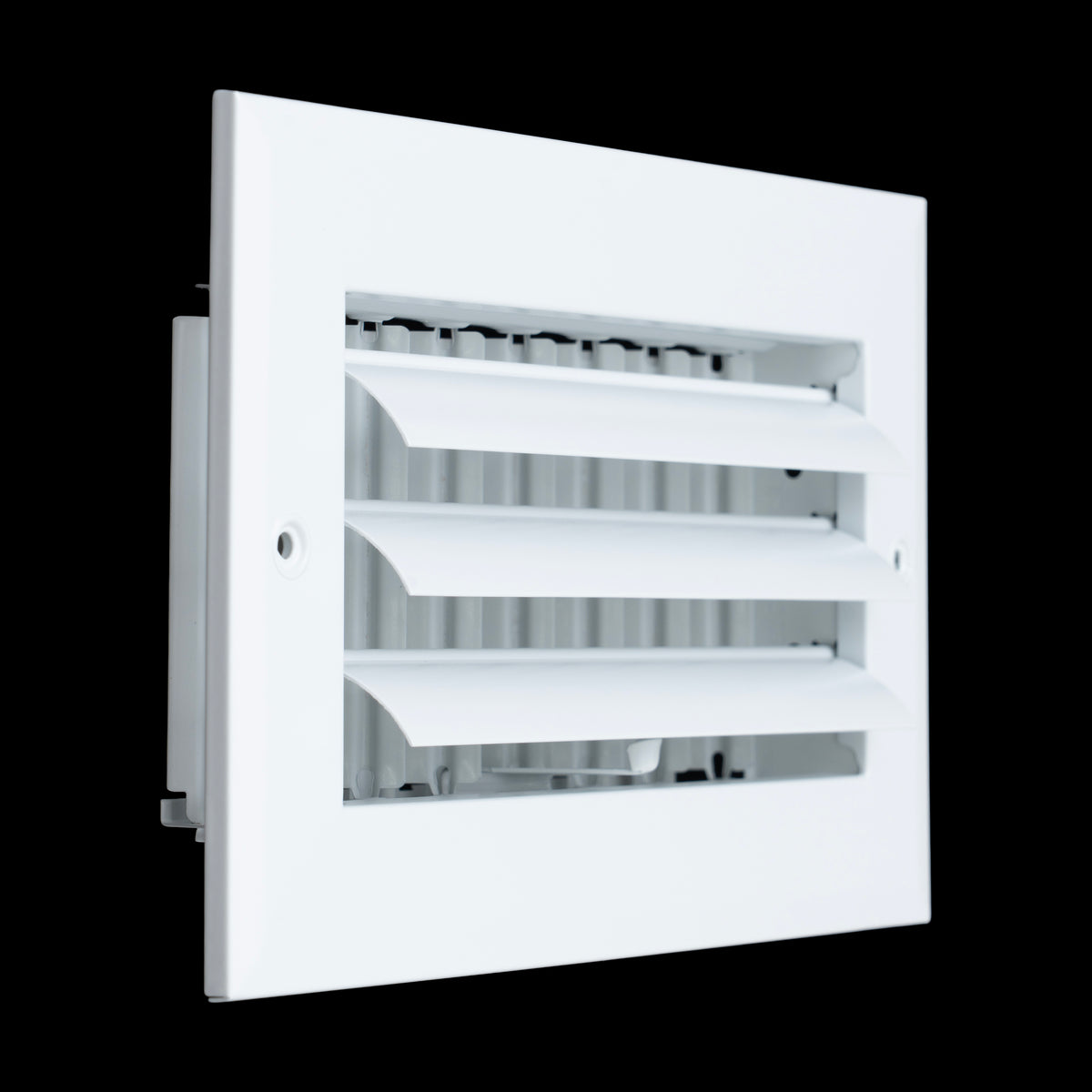 Fits 8x4 Duct Opening Aluminum 1-Way Adjustable Air Supply Grille by Handua | Curved Blade Register Vent Cover for Sidewall & Ceiling | White | Outer Size: 9.75" X 5.75"