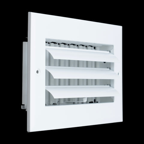 Fits 8x4 Duct Opening Aluminum 1-Way Adjustable Air Supply Grille by Handua | Curved Blade Register Vent Cover for Sidewall & Ceiling | White | Outer Size: 9.75" X 5.75"