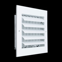 Fits 8x6 Duct Opening Aluminum 1-Way Adjustable Air Supply Grille by Handua | Curved Blade Register Vent Cover for Sidewall & Ceiling | White | Outer Size: 9.75" X 7.75"