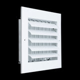 8x6 Aluminum 1-WAY Adjustable Air Supply Register for Sidewall and Ceiling | White | Outer Dimensions: 9-3/4"W X 7-3/4"H