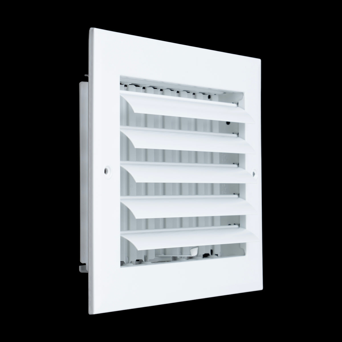 Fits 8x6 Duct Opening Aluminum 1-Way Adjustable Air Supply Grille by Handua | Curved Blade Register Vent Cover for Sidewall & Ceiling | White | Outer Size: 9.75" X 7.75"
