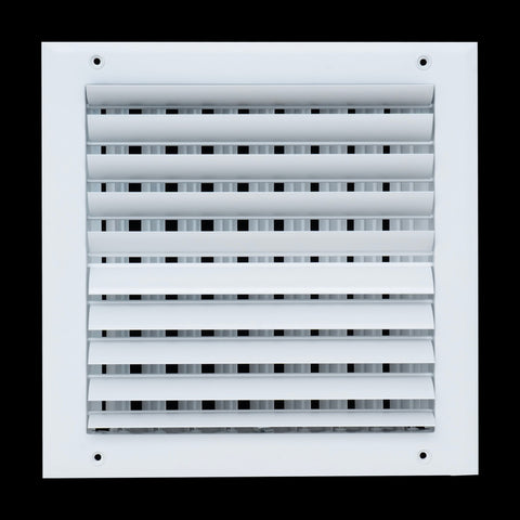 10x10 Aluminum 2-WAY Adjustable Air Supply Register for Sidewall and Ceiling | White | Outer Dimensions: 11-3/4"W X 11-3/4"H