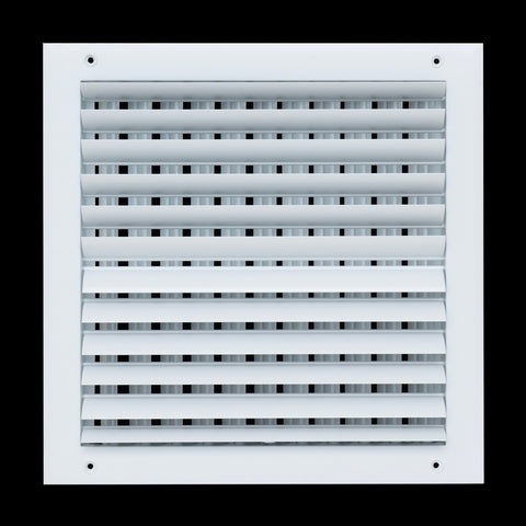 12x12 Aluminum 2-WAY Adjustable Air Supply Register for Sidewall and Ceiling | White | Outer Dimensions: 13-3/4"W X 13-3/4"H