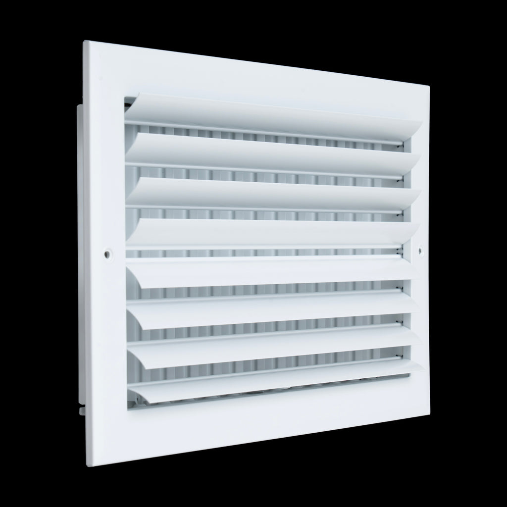 14x8 Aluminum 2-WAY Adjustable Air Supply Register for Sidewall and Ceiling | White | Outer Dimensions: 15-3/4"W X 9-3/4"H