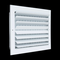 Fits 14x8 Duct Opening Aluminum 2-WAY Adjustable Air Supply Grille by Handua | Curved Blade Register Vent Cover for Sidewall & Ceiling | White | Outer Size: 15.75" X 9.75"