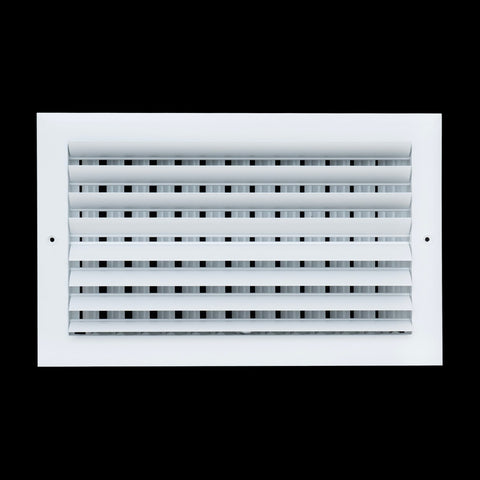 14x8 Aluminum 2-WAY Adjustable Air Supply Register for Sidewall and Ceiling | White | Outer Dimensions: 15-3/4"W X 9-3/4"H