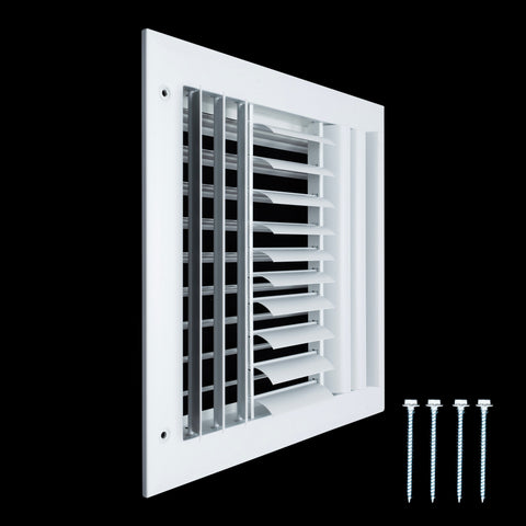 Handua Aluminum Adjustable Air Supply Grille | 3 WAY Register Vent Cover Grill for Sidewall and Ceiling