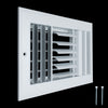 Handua Aluminum Adjustable Air Supply Grille | 3 WAY Register Vent Cover Grill for Sidewall and Ceiling