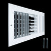 Handua Aluminum Adjustable Air Supply Grille | 3 WAY Register Vent Cover Grill for Sidewall and Ceiling