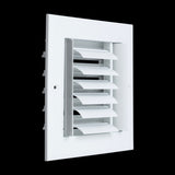 10x10 Aluminum 2-WAY Adjustable Air Supply Register for Sidewall and Ceiling | White | Outer Dimensions: 11-3/4"W X 11-3/4"H