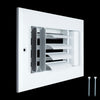 Handua Aluminum Adjustable Air Supply Grille | 3 WAY Register Vent Cover Grill for Sidewall and Ceiling