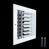 Handua Aluminum Adjustable Air Supply Grille | 4 WAY Register Vent Cover Grill for Sidewall and Ceiling