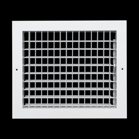 12x10 Modern Aluminum Air Vent Covers & HVAC Grilles | Wall & Ceiling | White | Outer Dimension: 13-3/4"W X 11-3/4"H