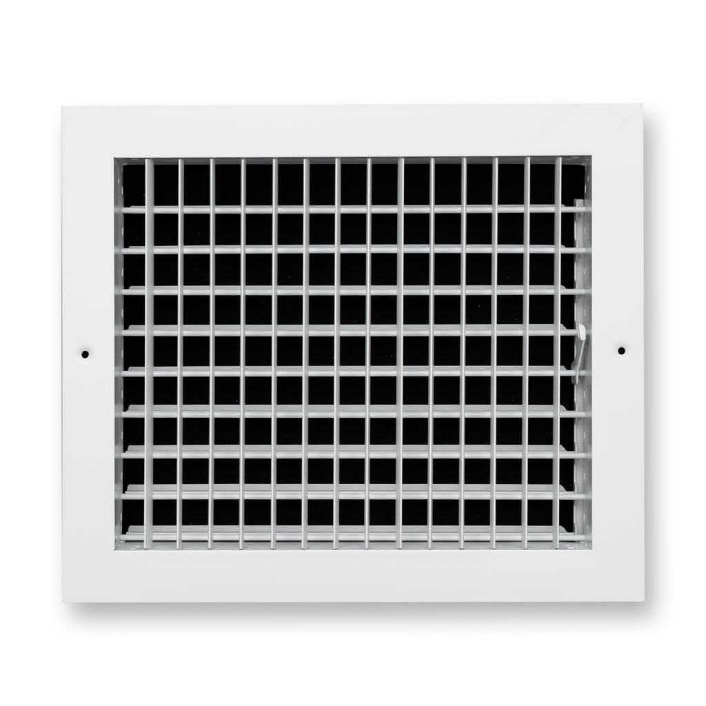 12x10 Modern Aluminum Air Vent Covers & HVAC Grilles | Wall & Ceiling | White | Outer Dimension: 13-3/4"W X 11-3/4"H