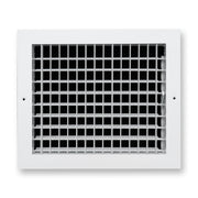 12 x 10-inch White Aluminum adjustable supply register, front view