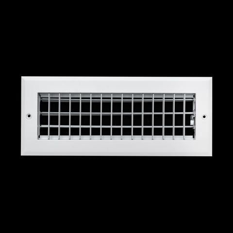 12x4 Modern Aluminum Air Vent Covers & HVAC Grilles | Wall & Ceiling | White | Outer Dimension: 13-3/4"W X 5-3/4"H