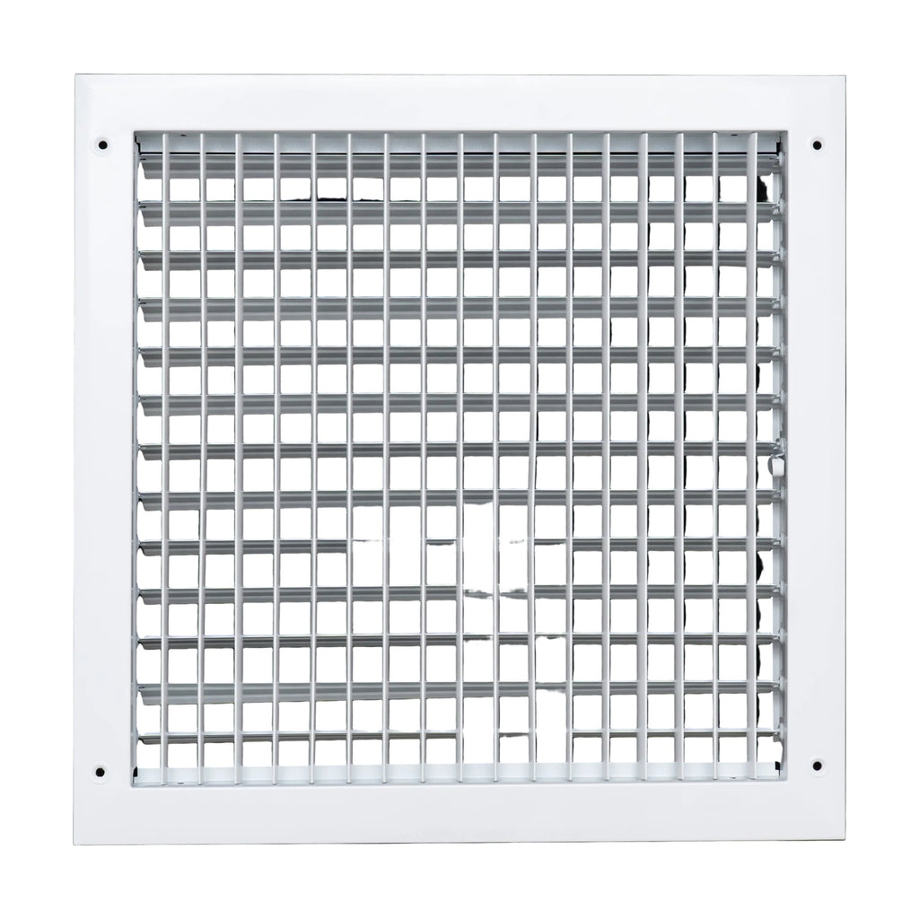 14x14 Modern Aluminum Air Vent Covers & HVAC Grilles | Wall & Ceiling | White | Outer Dimension: 15-3/4"W X 15-3/4"H