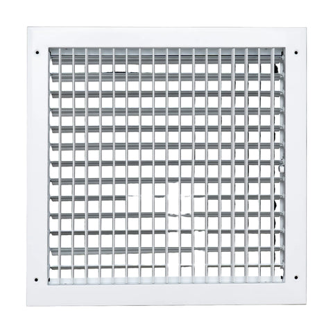 14x14 Modern Aluminum Air Vent Covers & HVAC Grilles | Wall & Ceiling | White | Outer Dimension: 15-3/4"W X 15-3/4"H