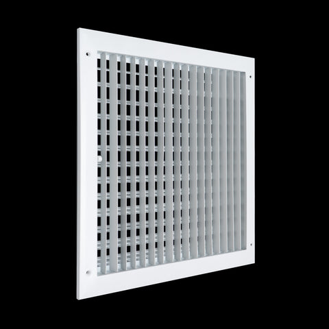 14x14 Modern Aluminum Air Vent Covers & HVAC Grilles | Wall & Ceiling | White | Outer Dimension: 15-3/4"W X 15-3/4"H
