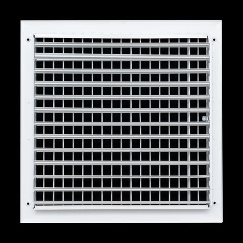 14x14 Modern Aluminum Air Vent Covers & HVAC Grilles | Wall & Ceiling | White | Outer Dimension: 15-3/4"W X 15-3/4"H