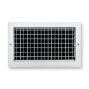 14 x 8-inch White Aluminum adjustable supply register, front view