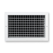 16 x 10-inch White Aluminum adjustable supply register, front view