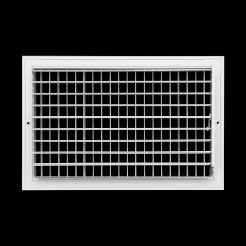 16 x 10-inch White Aluminum adjustable supply register, rear view