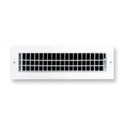 16 x 4-inch White Aluminum adjustable supply register, front view