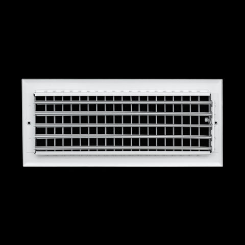 16 x 6-inch White Aluminum adjustable supply register, rear view