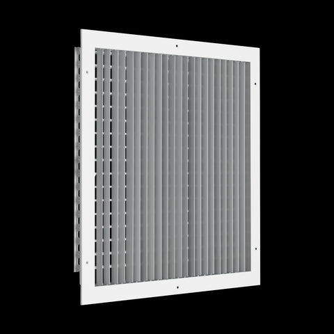 18x18 Modern Aluminum Air Vent Covers & HVAC Grilles | Wall & Ceiling | White | Outer Dimension: 19-3/4"W X 19-3/4"H