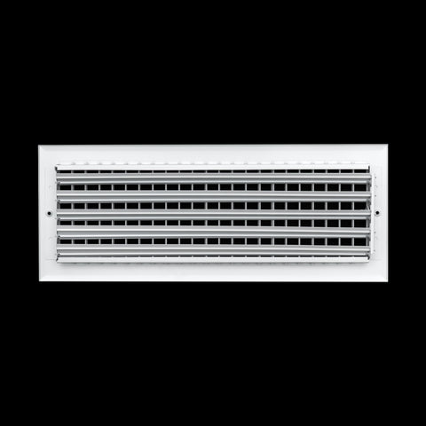 18 x 6-inch White Aluminum adjustable supply register, rear view