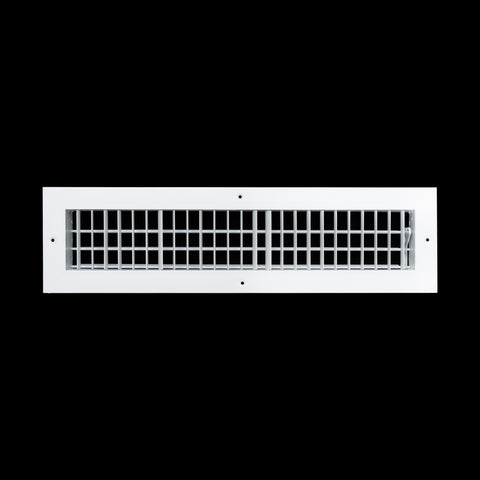 20x4 Modern Aluminum Air Vent Covers & HVAC Grilles | Wall & Ceiling | White | Outer Dimension: 21-3/4"W X 5-3/4"H