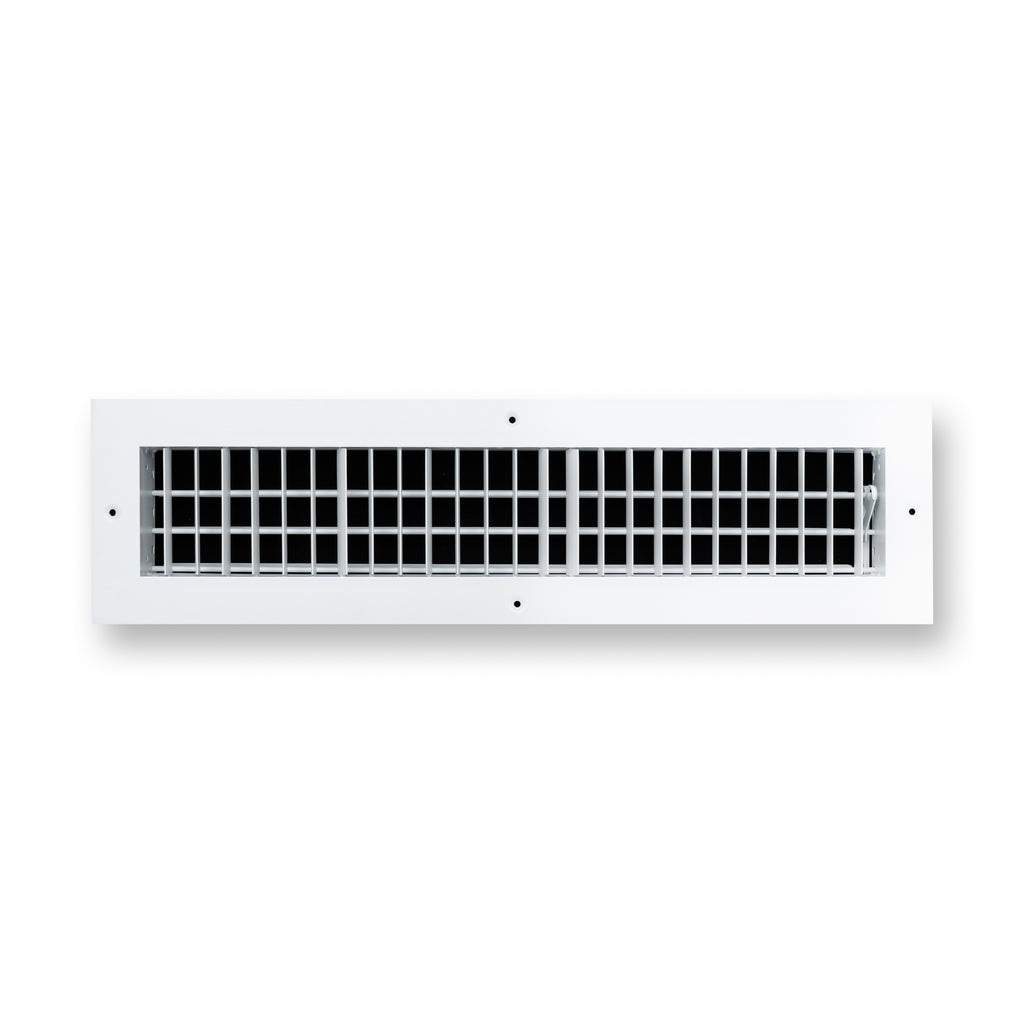 20x4 Modern Aluminum Air Vent Covers & HVAC Grilles | Wall & Ceiling | White | Outer Dimension: 21-3/4"W X 5-3/4"H