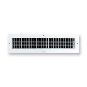 20 x 4-inch White Aluminum adjustable supply register, front view