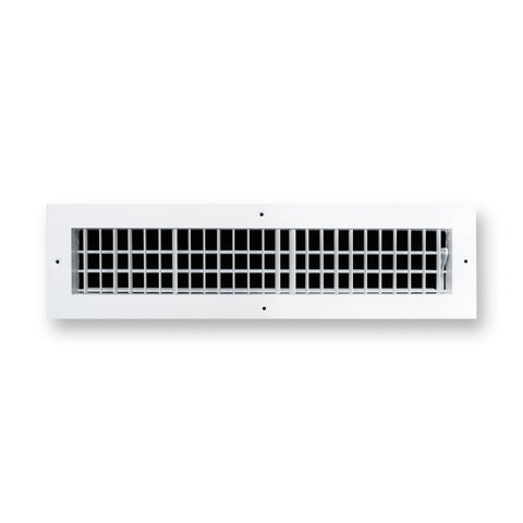 20x4 Modern Aluminum Air Vent Covers & HVAC Grilles | Wall & Ceiling | White | Outer Dimension: 21-3/4"W X 5-3/4"H