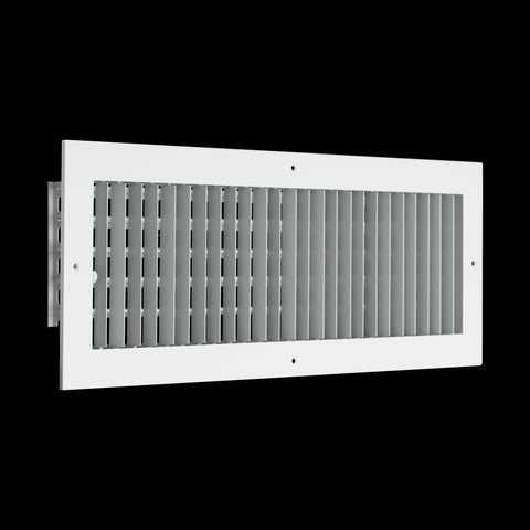 20x6 Modern Aluminum Air Vent Covers & HVAC Grilles | Wall & Ceiling | White | Outer Dimension: 21-3/4"W X 7-3/4"H