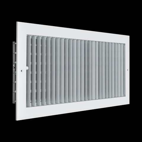 20x8 Modern Aluminum Air Vent Covers & HVAC Grilles | Wall & Ceiling | White | Outer Dimension: 21-3/4"W X 9-3/4"H