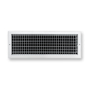 24 x 8-inch White Aluminum adjustable supply register, front view